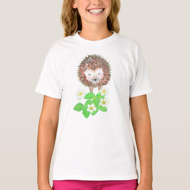 Camiseta Flores de fresa silvestres y edganzas jóvenes (Anverso)
