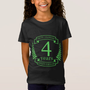 Camiseta Flores de fruta 4 años Boda aniversario