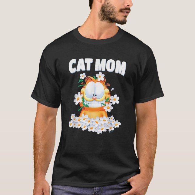 Camiseta Flores de gatos de Garfield (Anverso)