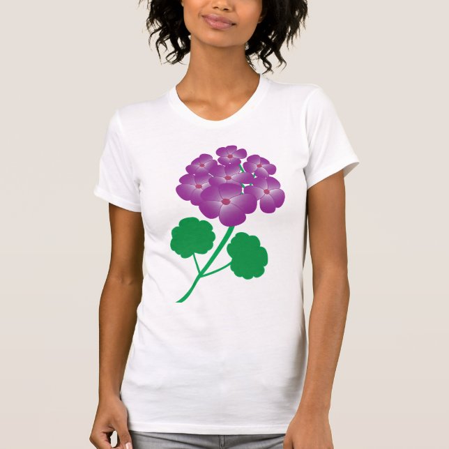 Camiseta Flores de Geranio (Anverso)