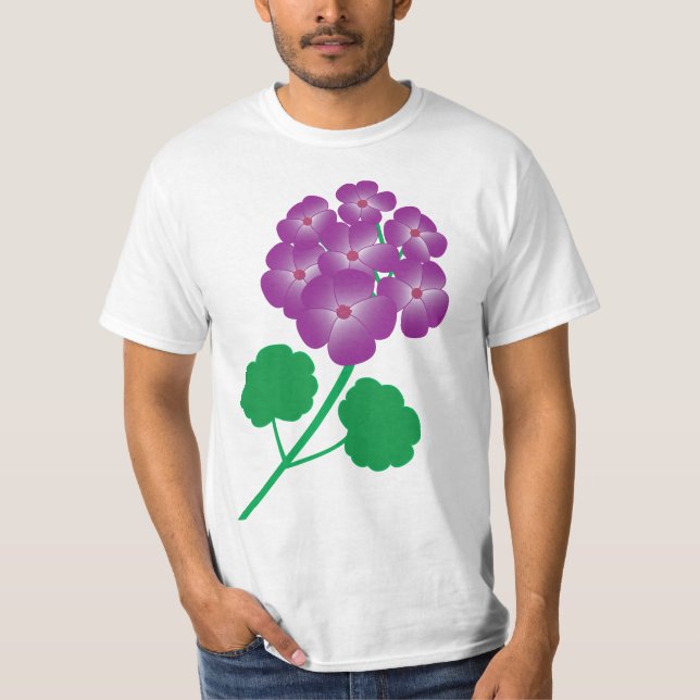 Camiseta Flores de Geranio (Anverso)