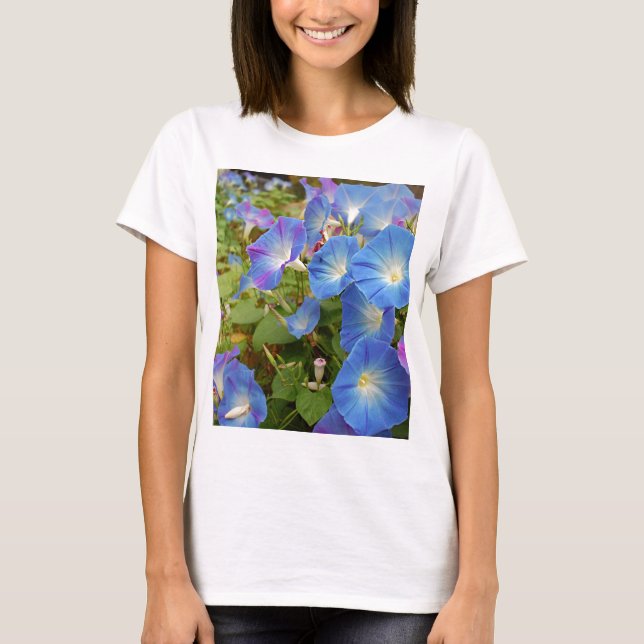 Camiseta Flores de gloria matutina (Anverso)