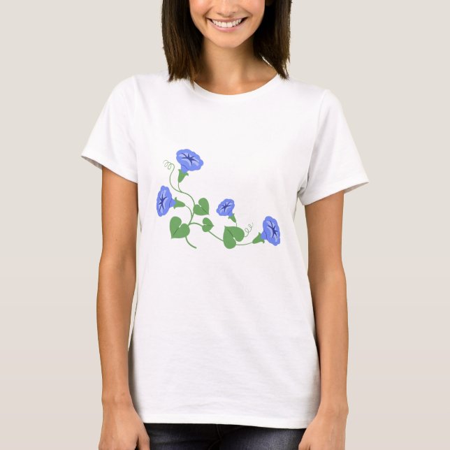 Camiseta Flores de gloria matutina (Anverso)
