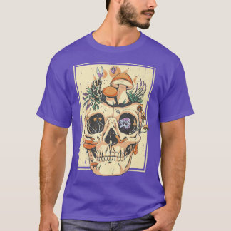 Camiseta Flores de Goblincore Esqueleto Naturaleza