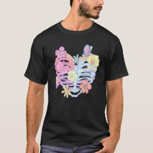 Camiseta Flores de Gótico Pastel de cinta Mariposas