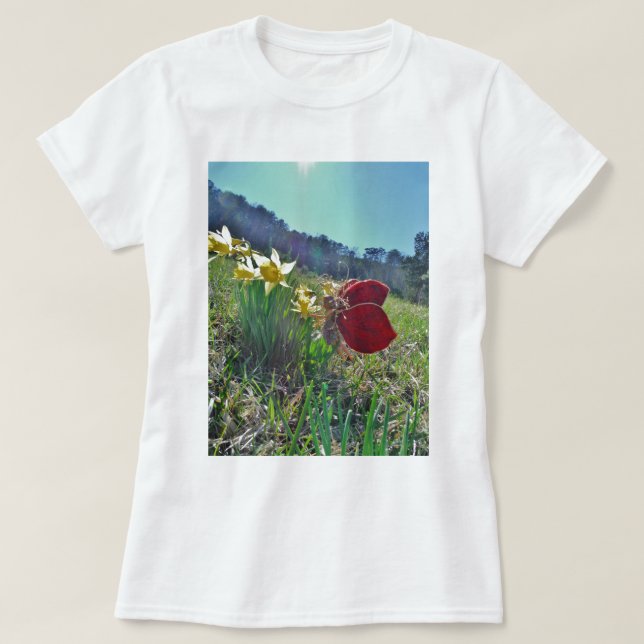 Camiseta Flores de hadas y amarillas (Diseño del anverso)