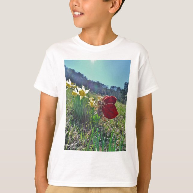 Camiseta Flores de hadas y amarillas (Anverso)