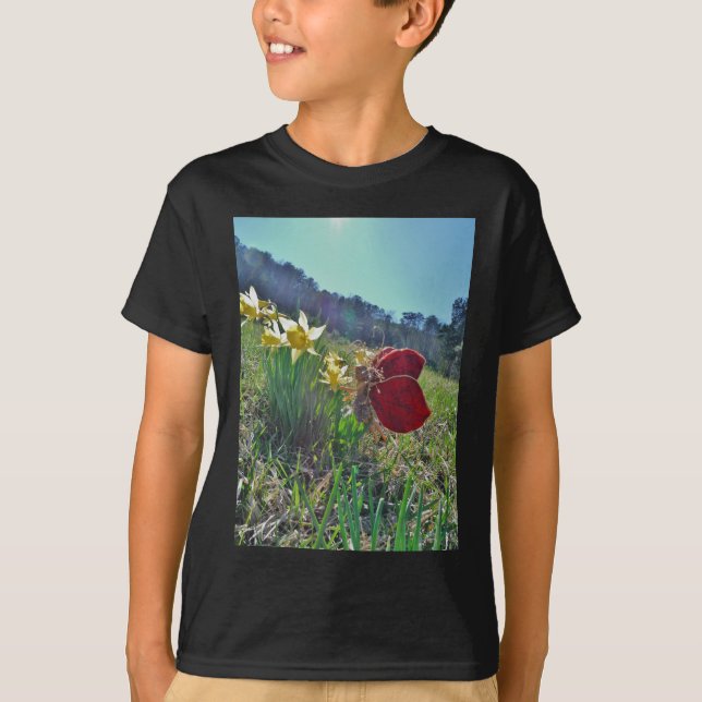 Camiseta Flores de hadas y amarillas (Anverso)