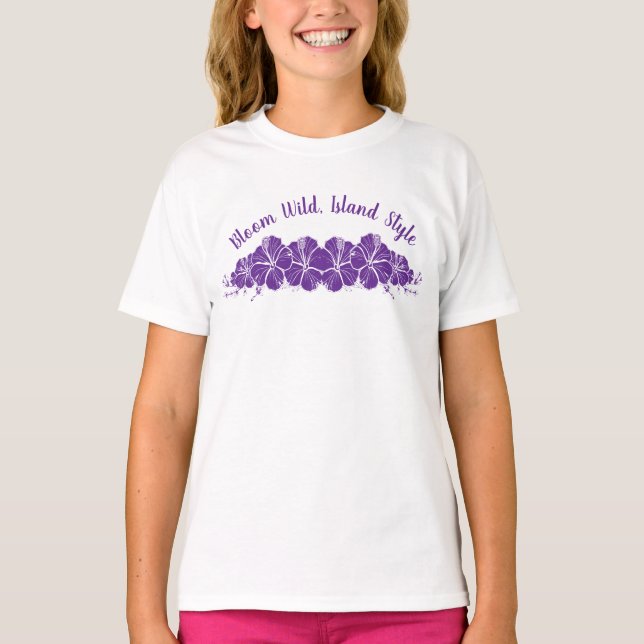 Camiseta Flores de Hibiscus hawaianas (Anverso)