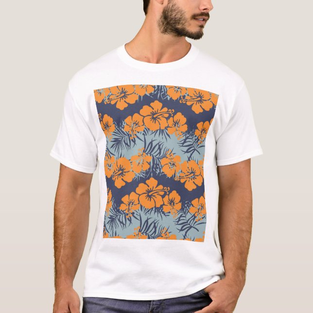 Camiseta Flores de Hibiscus: Papel de escritorio de flores  (Anverso)