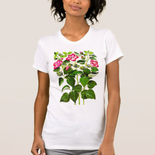 Camiseta Flores de Hibiscus Pink Italiano