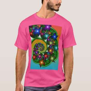 Camiseta flores de hilatura coloridas