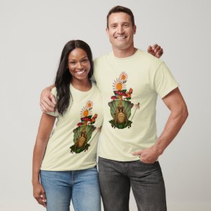 Camiseta Flores de hongos de princesa de rana