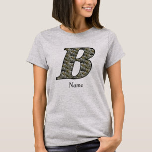 Camiseta Flores de Hortensia con Inicial de Monograma Perso