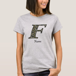 Camiseta Flores de Hortensia con Inicial de Monograma Perso