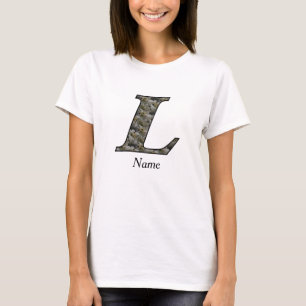 Camiseta Flores de Hortensia con Inicial de Monograma Perso