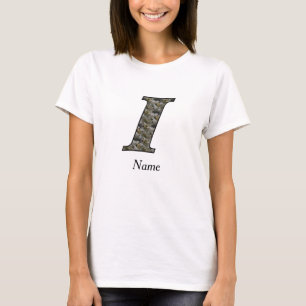 Camiseta Flores de Hortensia Personalizadas con Inicial de 