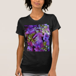 Camiseta Flores de Hydrangeas azul morado
