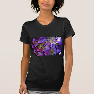 Camiseta Flores de Hydrangeas azul morado