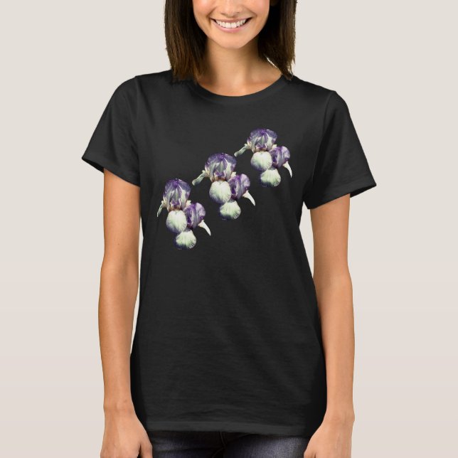 Camiseta Flores De Iris De Púrpura (Anverso)