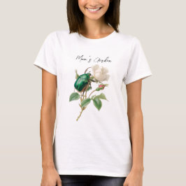 Camiseta flores de jardín botánicas vintage de mamá