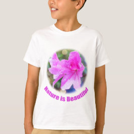 Camiseta flores de jardín rosadas de bonito. la naturaleza 
