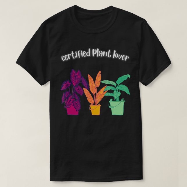 Camiseta Flores de jardinería certificadas de plantas de so (Diseño del anverso)