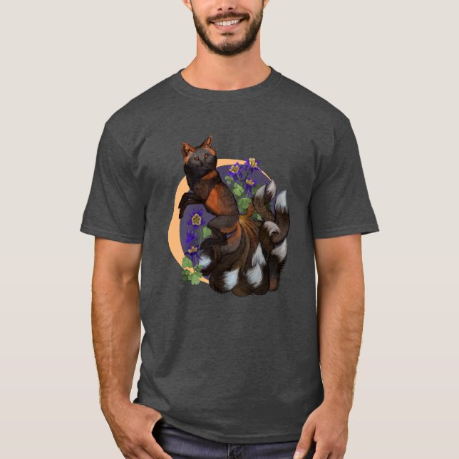 Camiseta Flores de Kitsune y Columbine (Anverso)