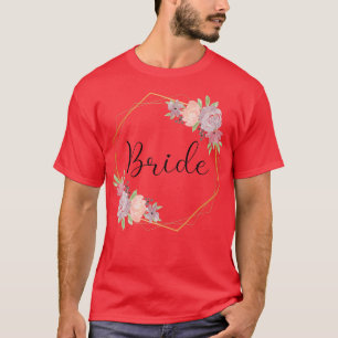 Camiseta Flores de la fiesta de soltera y soltero Novia pin