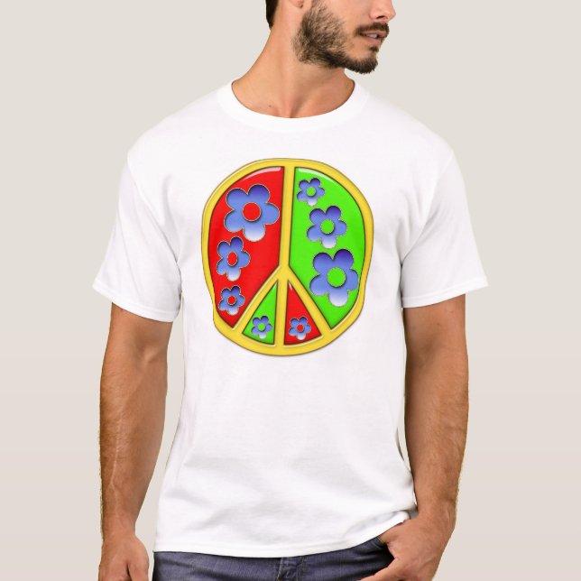 Camiseta Flores de la paz (Anverso)