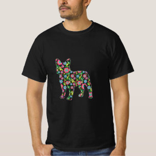 Camiseta Flores de la primavera de Pascua de Boston Terrier