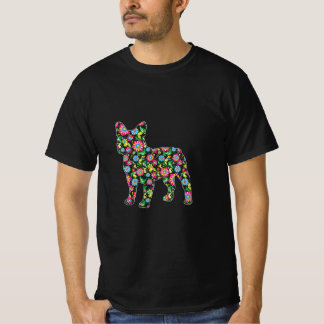 Camiseta Flores de la primavera de Pascua de Boston Terrier