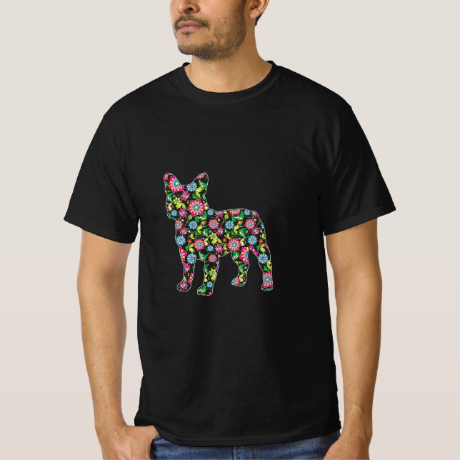 Camiseta Flores de la primavera de Pascua de Boston Terrier (Anverso)
