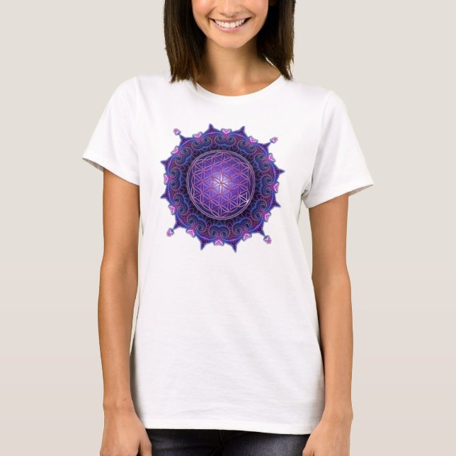 Camiseta FLORES DE LA VIDA / Blume des Lebens - Mandala I (Anverso)