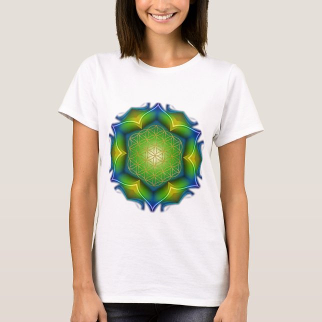 Camiseta FLORES DE LA VIDA / Blume des Lebens - Mandala V (Anverso)