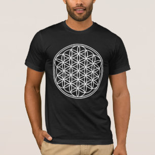 Camiseta FLORES DE LA VIDA - Esquema del símbolo de geometr