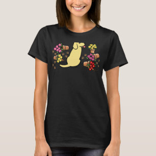 Camiseta Flores de Labrador Amarillo