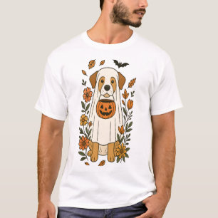 Camiseta Flores de Labrador Retriever de Halloween