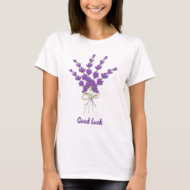 Camiseta Flores de lavanda de estilo provenzal (Anverso)