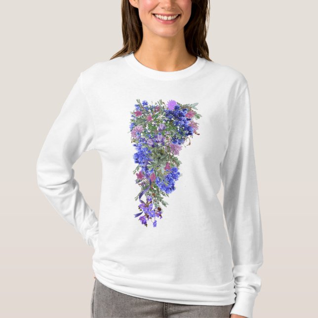Camiseta Flores de lavanda flores de boda (Anverso)