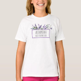 Camiseta Flores de lavanda personalizadas Mejor estudiante 