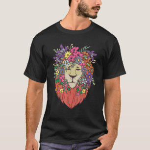 Camiseta Flores De León De Estilo Indie Cute Equipo De Hips