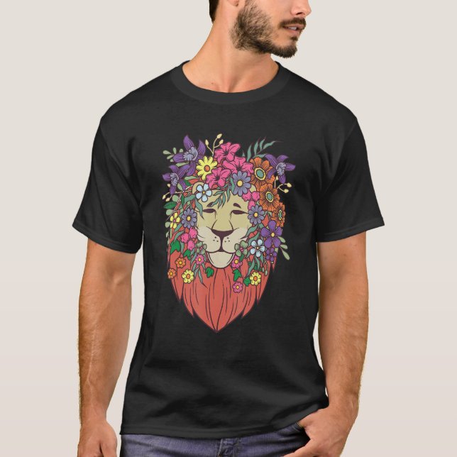 Camiseta Flores De León De Estilo Indie Cute Equipo De Hips (Anverso)