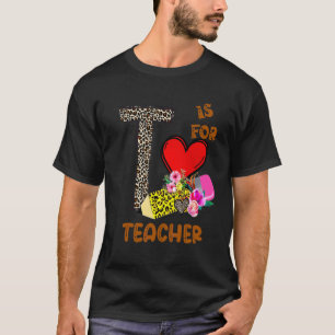 Camiseta Flores de leopardo Lápiz Maestro