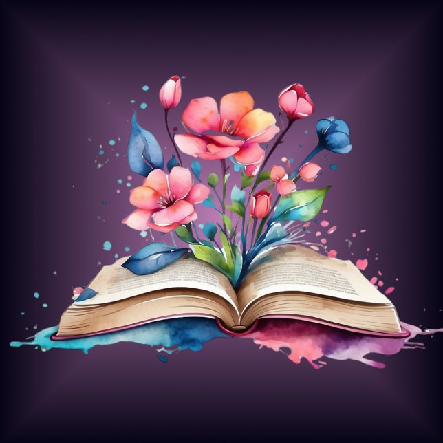 Camiseta Flores de libros (Subido por el creador)