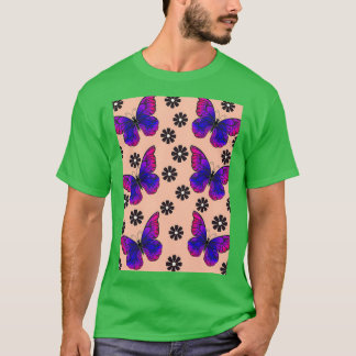 Camiseta Flores de lluvia de mariposas voladoras