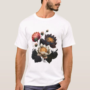 Camiseta Flores de Loto Budismo Símbolo Espiritual Yoga Nam