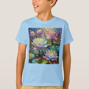 Camiseta Flores de Loto Delicadas Floreciendo en la Nieve