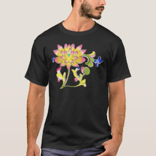 Camiseta Flores de Lotus y vino