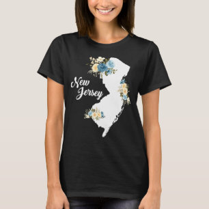 Camiseta Flores de mapas de estado de casa de hombres mujer